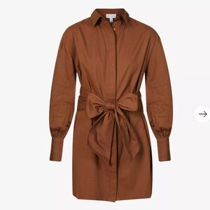 PRETTY LAVISH Mabel tie-waist organic-cotton mini dress